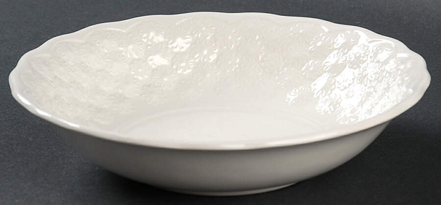 Daisy Embossed (All Off White) Coupe Cereal Bowl by Spode-1