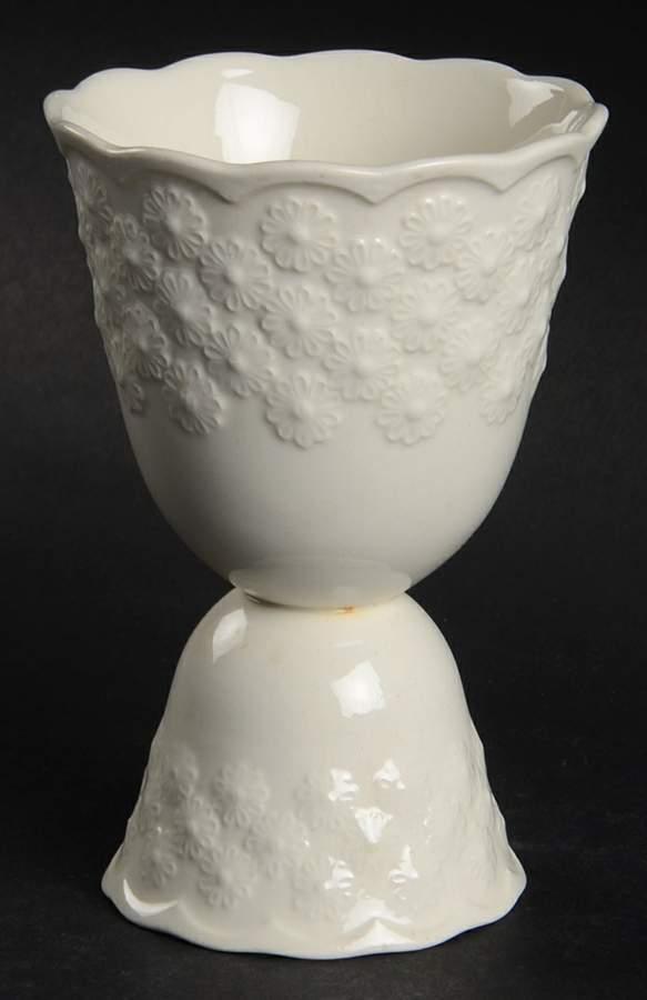 Daisy Embossed (All Off White) Double Egg Cup by Spode-1