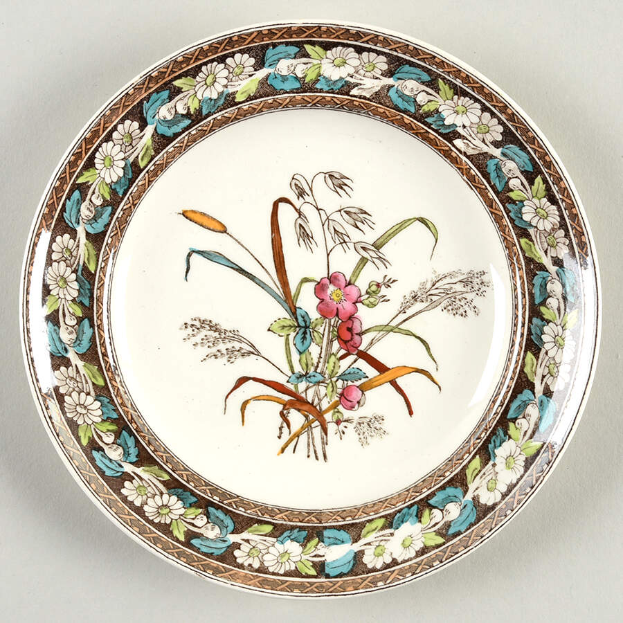 Daisy (Brown-Multicolor) Bread & Butter Plate by Spode-1