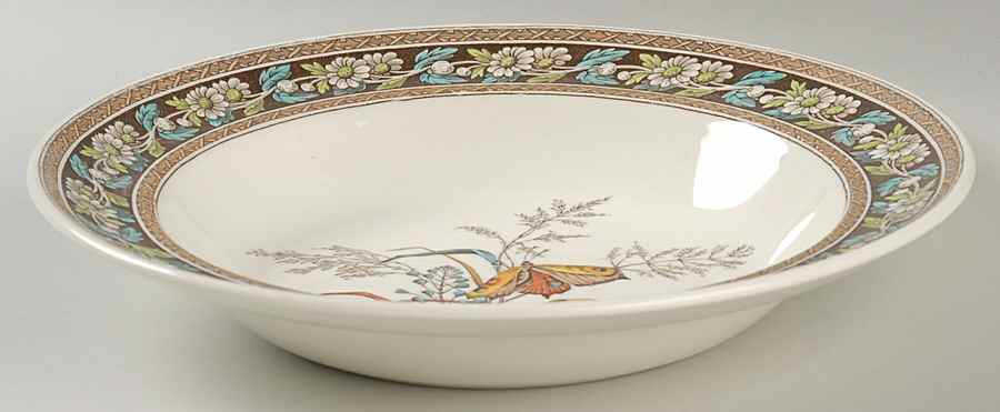 Daisy (Brown-Multicolor) Large Rim Soup Bowl by Spode-1