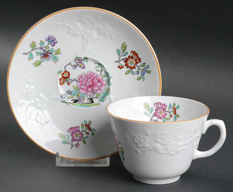 Daphne Footed Cup & Saucer Set by Spode-1