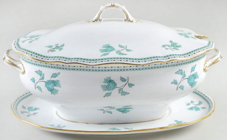 Darlington Green (Teal) Tureen & Lid w/Underplate by Spode-1