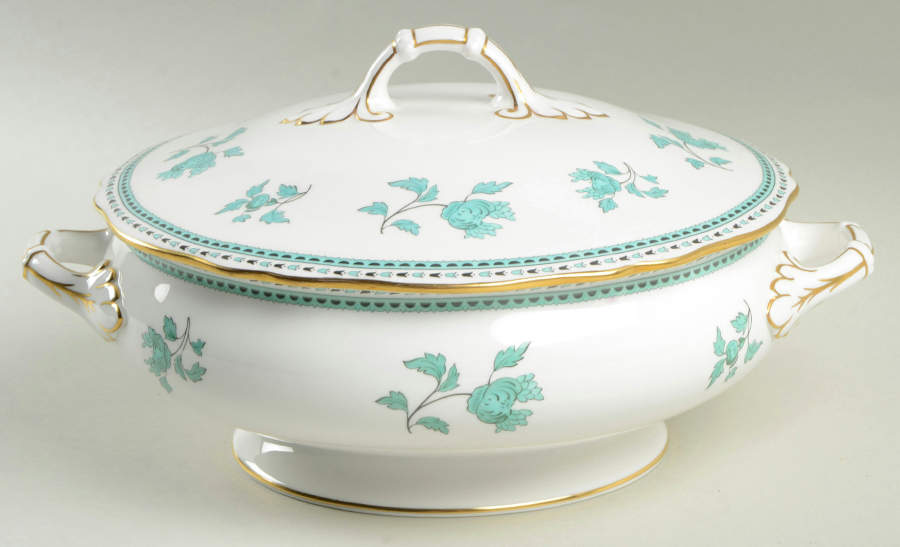 Darlington Green (Teal) Round Covered Vegetable by Spode-1