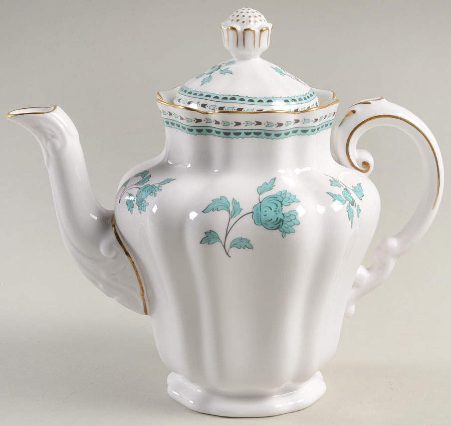 Darlington Green (Teal) Mini Coffee Pot & Lid by Spode-1