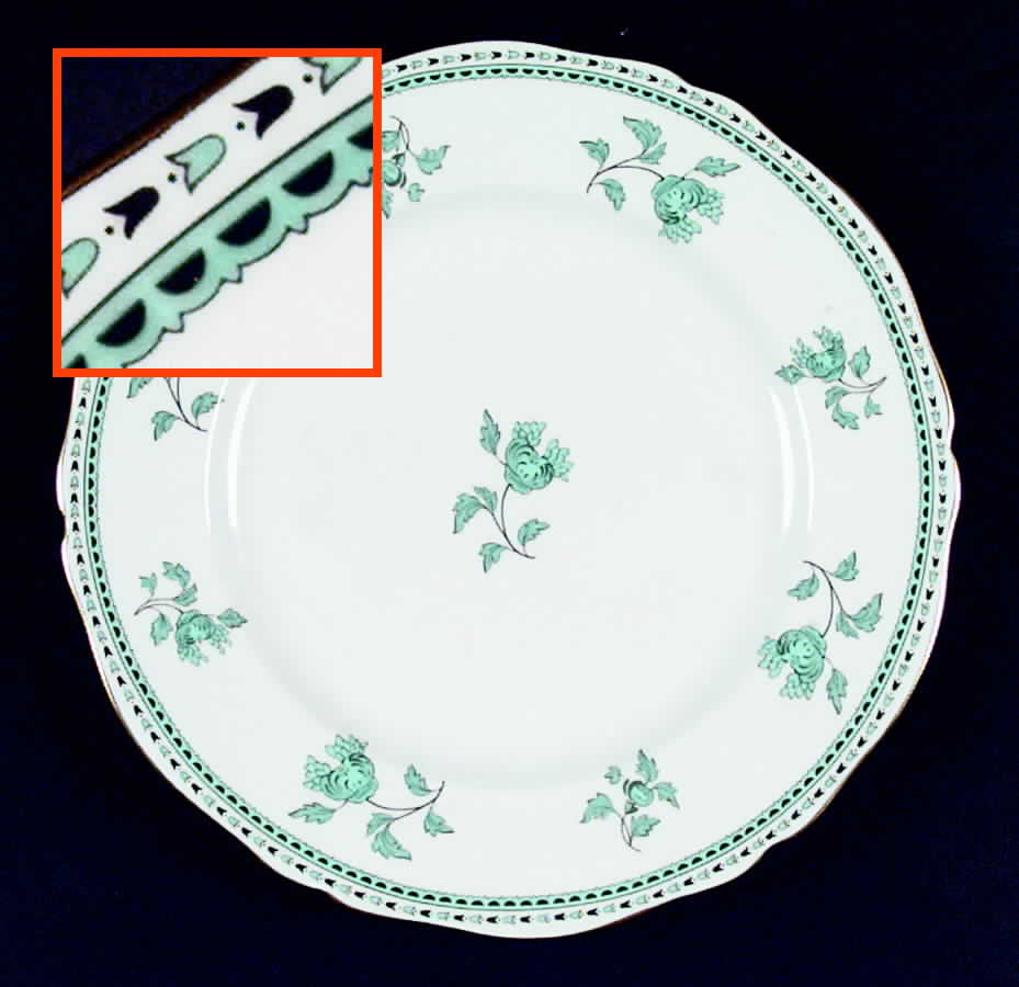 Darlington Green (Teal) Dinner Plate by Spode-1