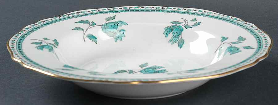 Darlington Green (Teal) Rim Soup Bowl by Spode-1