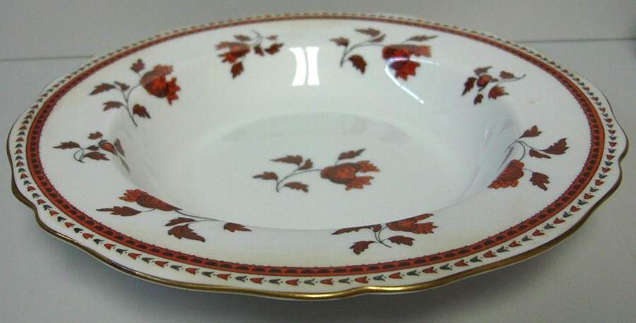 Darlington Orange Rim Soup Bowl by Spode-1