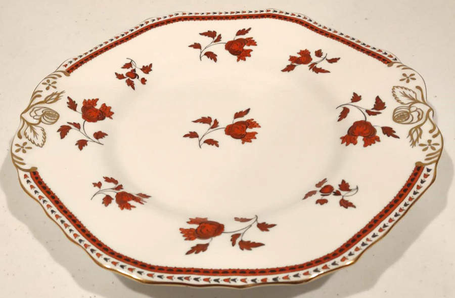 Darlington Orange Octagonal Cake Plate by Spode-1