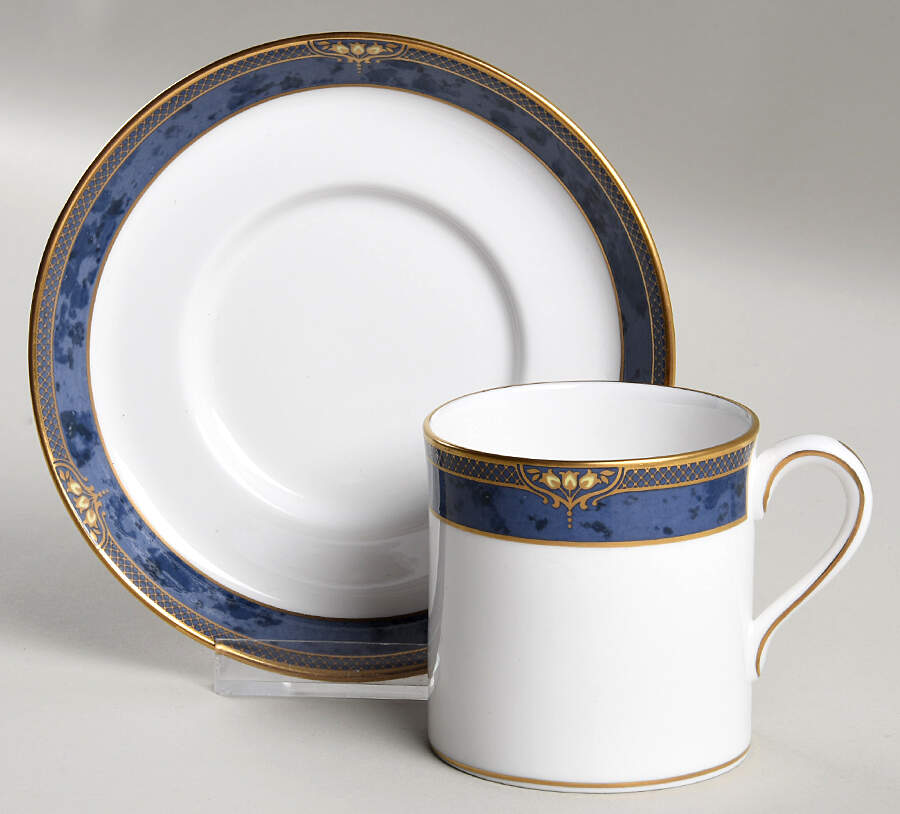 Dauphin Flat Demitasse Cup & Saucer Set by Spode-1