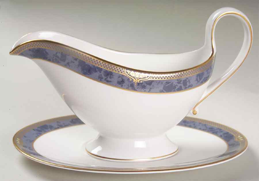 Dauphin Gravy Boat & Underplate by Spode-1