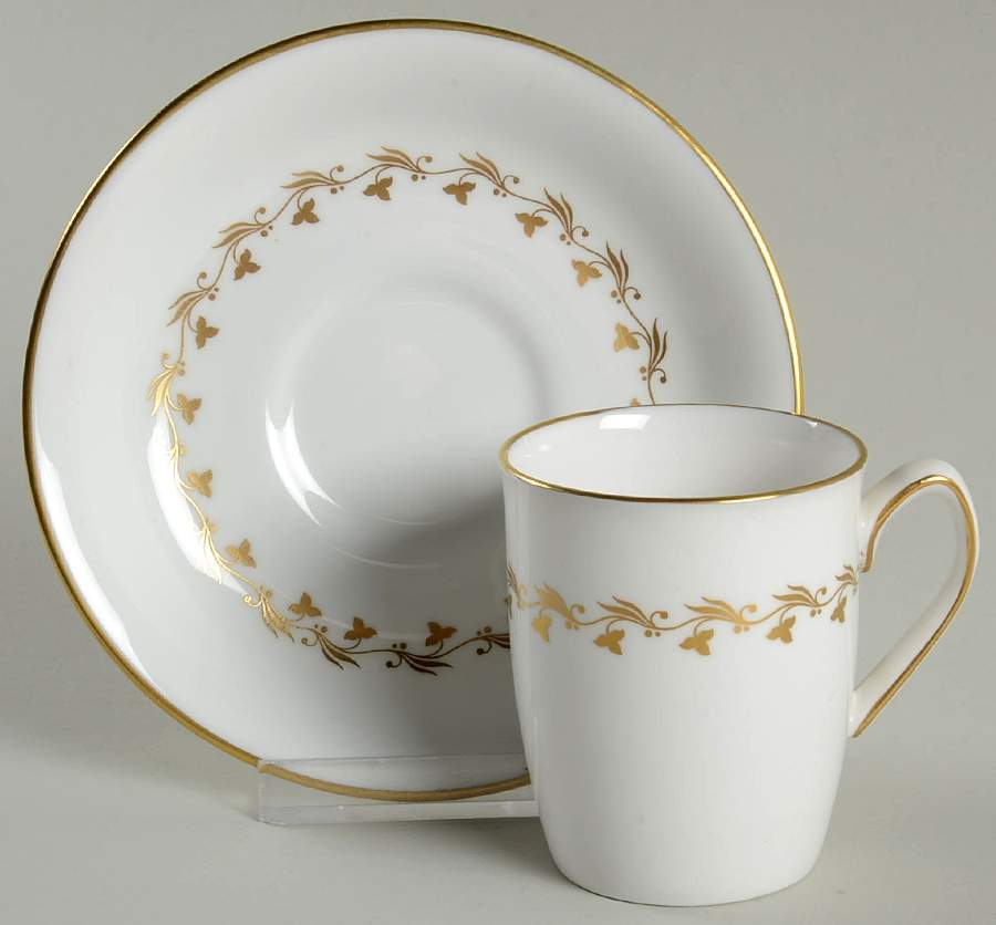 Delphi Flat Demitasse Cup & Saucer Set by Spode-1