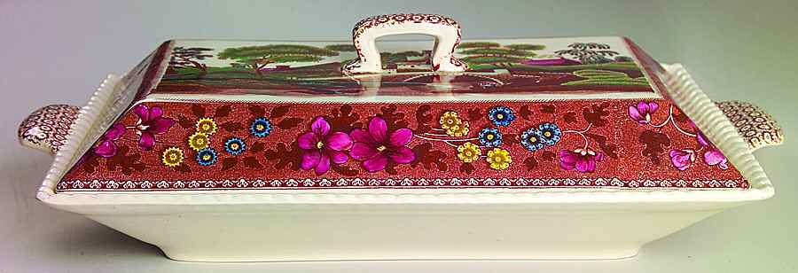 Delft Rectangular Entree Dish  & Lid by Spode-1