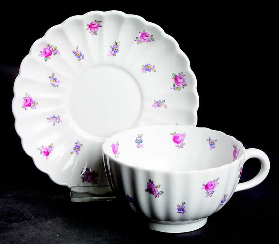 Dimity Footed Cup & Saucer Set by Spode-1