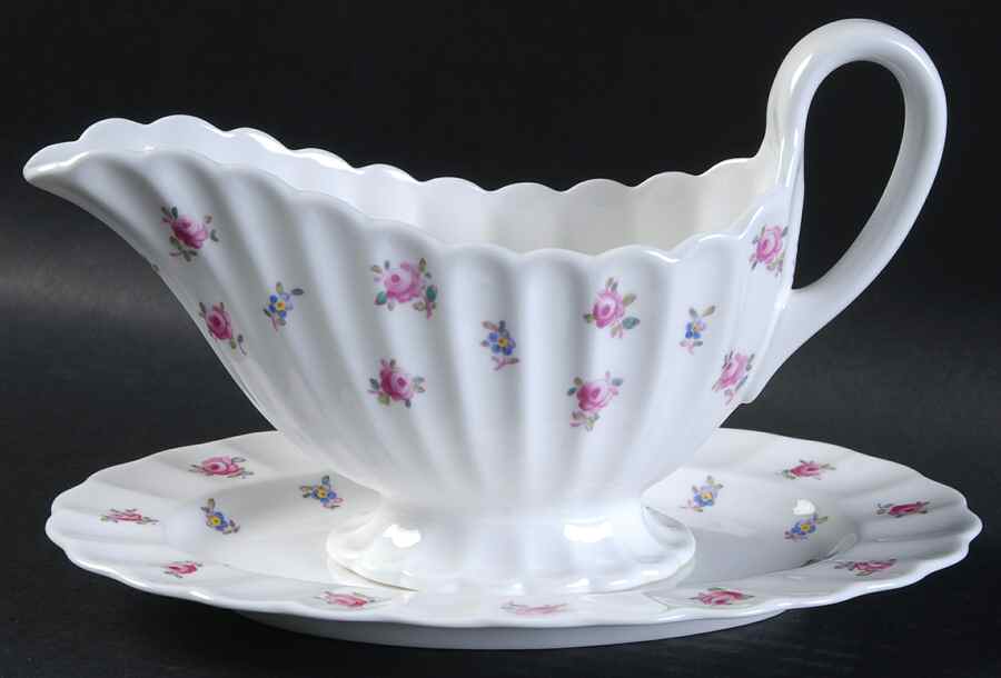 Dimity Gravy Boat & Underplate by Spode-1