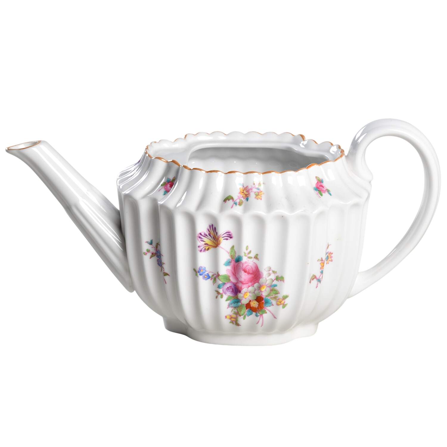 Dresden Rose (Y5758, Fluted) Teapot No Lid by Spode-1