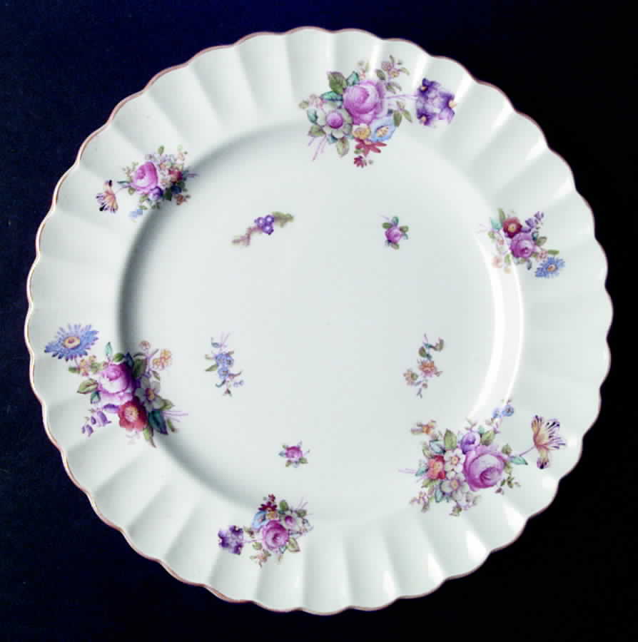 Dresden Rose (Y5758, Fluted) Dinner Plate by Spode-1