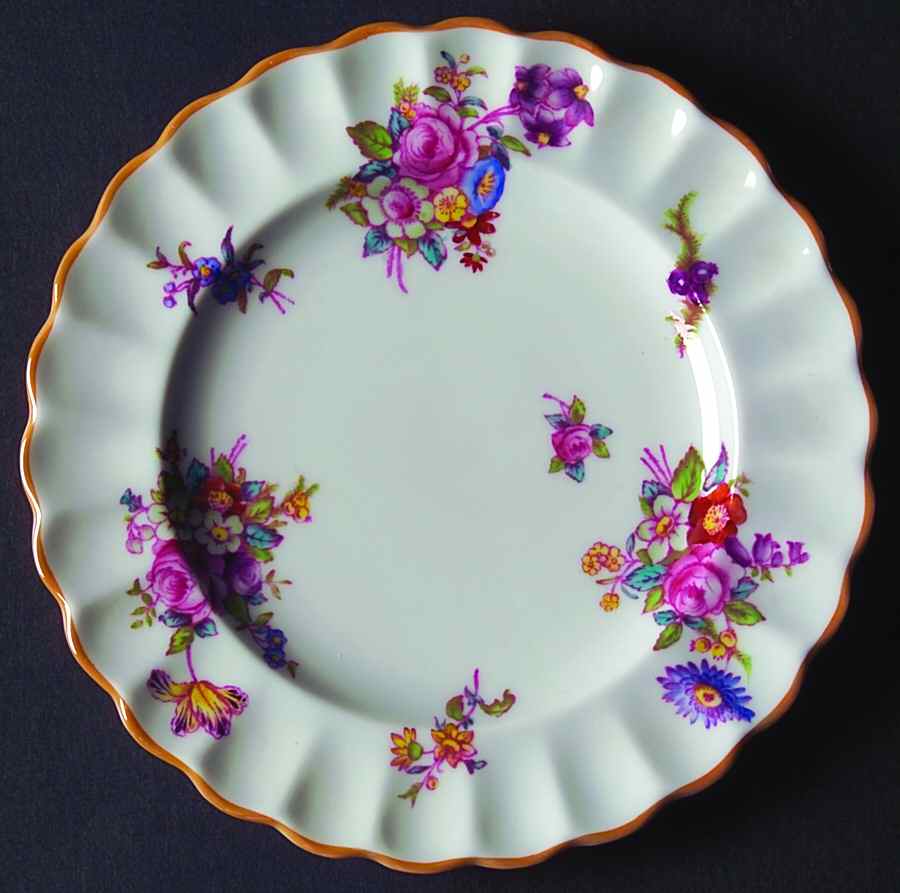 Dresden Rose (Y5758, Fluted) Bread & Butter Plate by Spode-1
