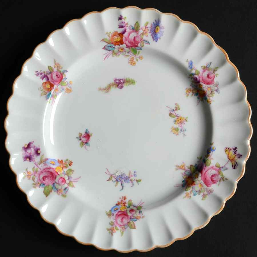 Dresden Rose (Y5758, Fluted) Salad Plate by Spode-1