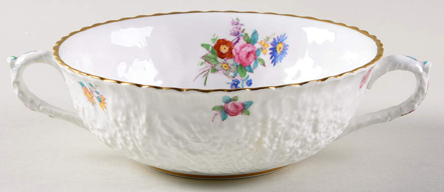 Dresden Rose (Y2958, Savoy) Cream Soup Bowl by Spode-1