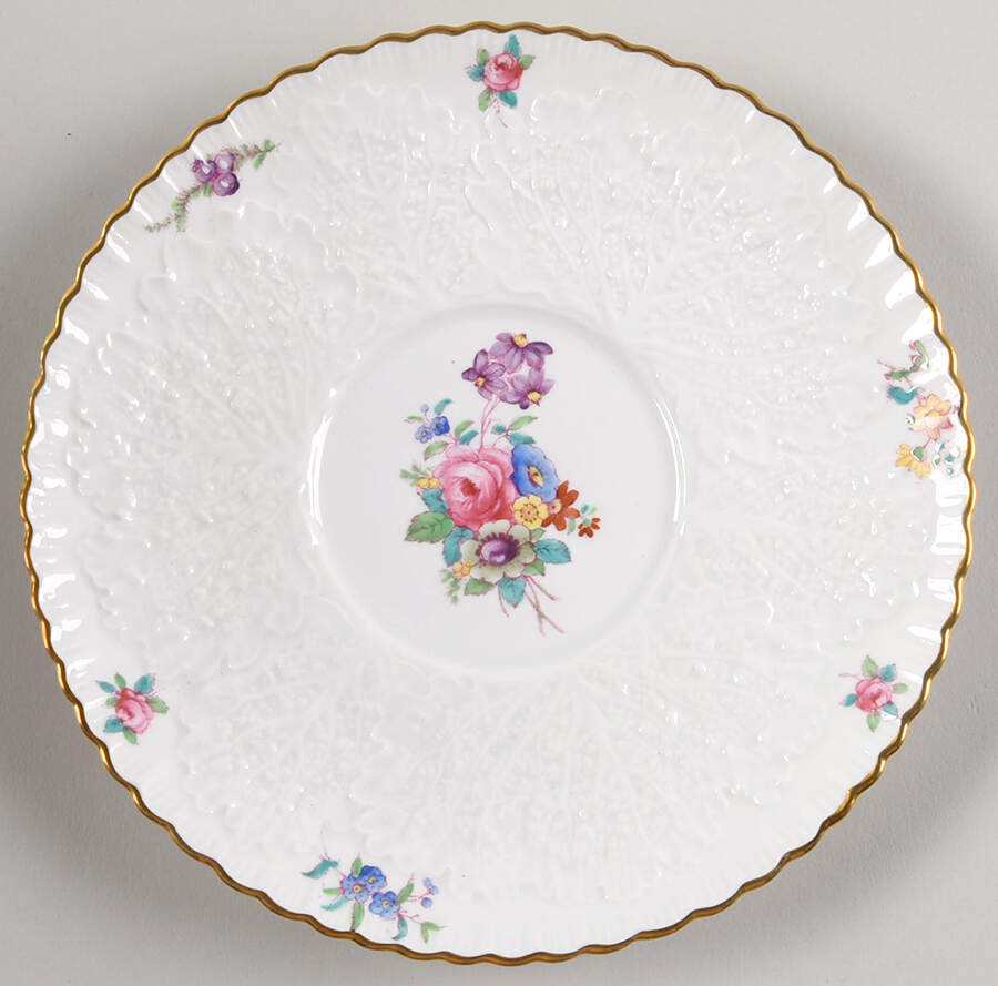 Dresden Rose (Y2958, Savoy) Saucer for Cream Soup Bowl by Spode-1