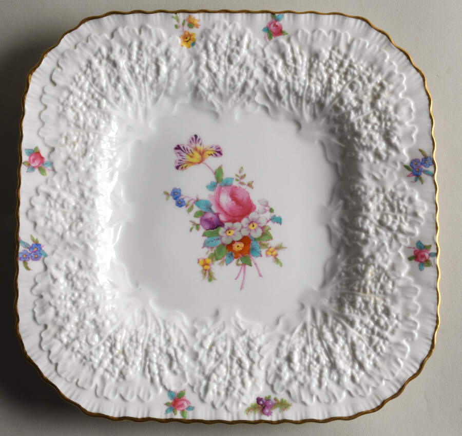 Dresden Rose (Y2958, Savoy) Square Salad Plate by Spode-1
