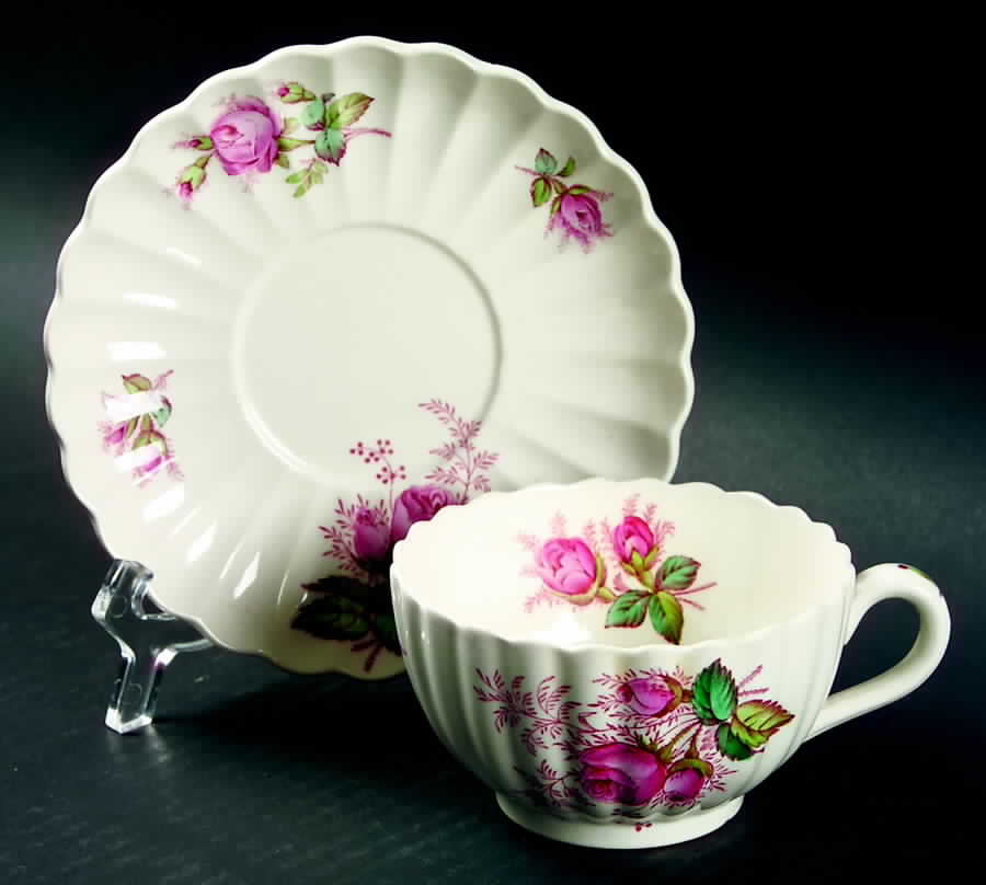 Dubarry Footed Cup & Saucer Set by Spode-1