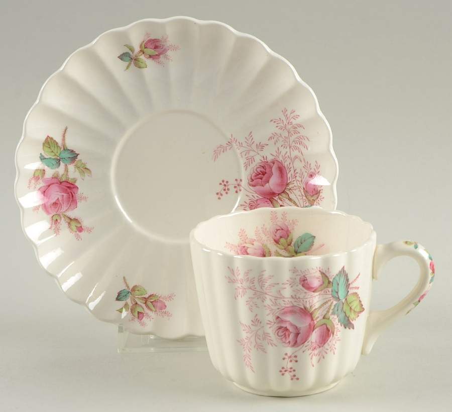 Dubarry Flat Cup & Saucer Set by Spode-1