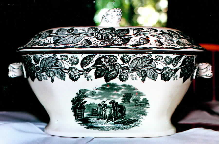 Duncan Scenes Oval Covered Vegetable by Spode-1