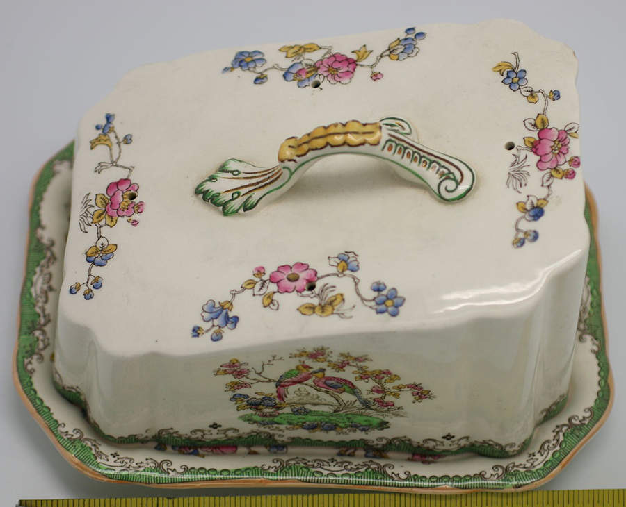 Eden Cheese Dish with Lid (Wedge) by Spode-1