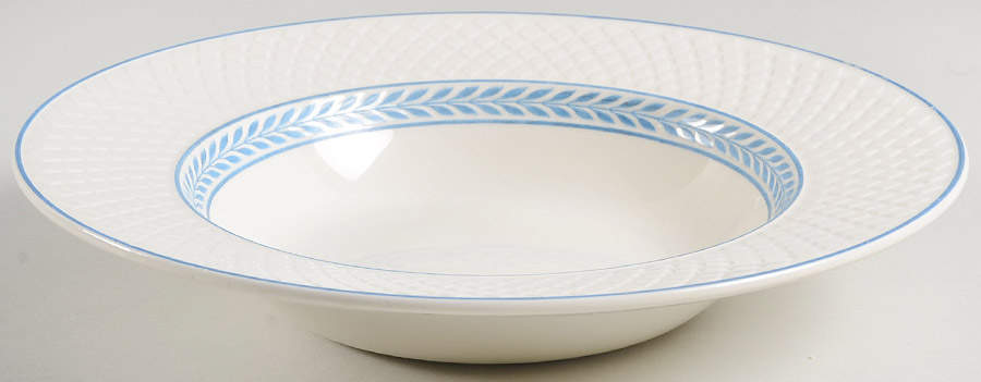 Elaine Blue (1290, Mansard) Large Rim Soup Bowl by Spode-1