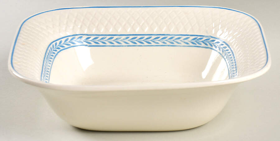 Elaine Blue (1290, Mansard) 8" Square Vegetable Bowl by Spode-1