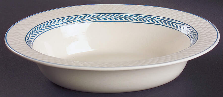 Elaine Blue (1290, Mansard) 10" Oval Vegetable Bowl by Spode-1