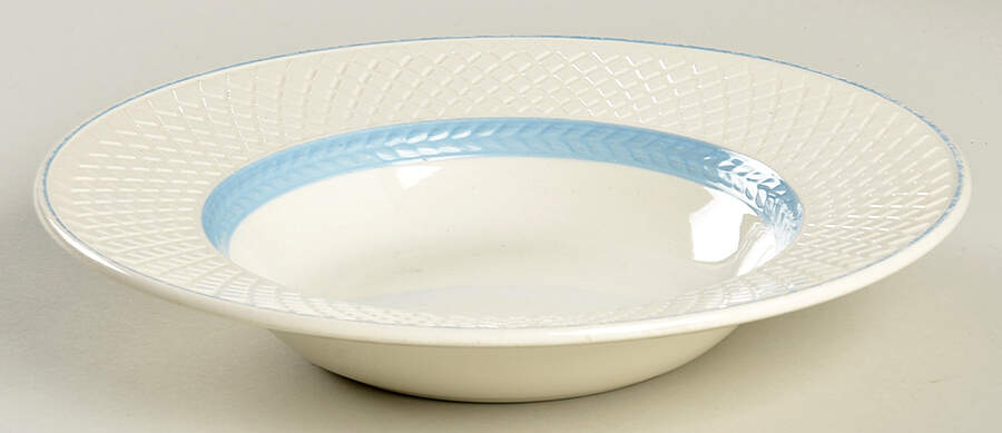 Elaine Blue (1290, Mansard) Rim Soup Bowl by Spode-1