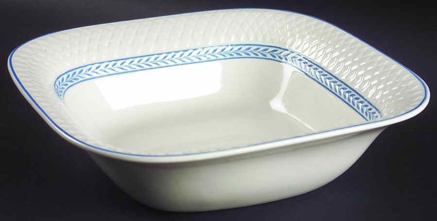 Elaine Blue (1290, Mansard) 9" Square Vegetable Bowl by Spode-1