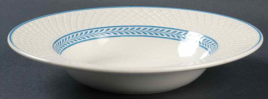 Elaine Blue (1290, Mansard) Rim Soup Bowl by Spode-1