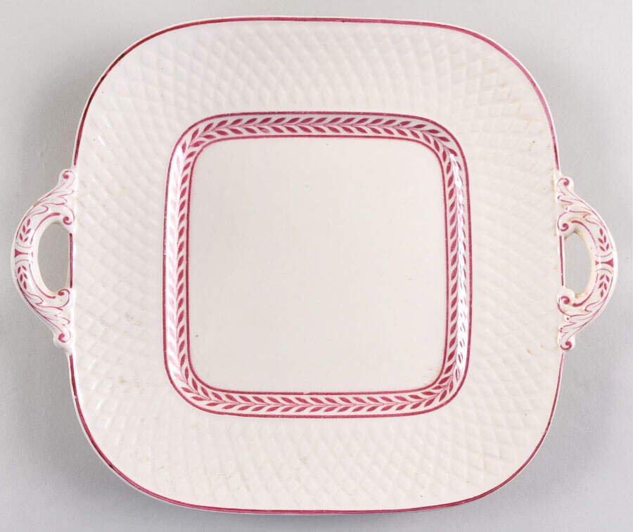 Elaine Pink (1292, 1319, Mansard) Handled Cake Plate by Spode-1
