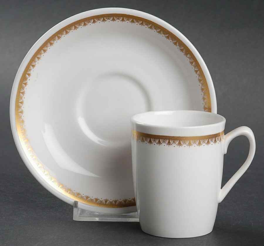 Elizabethan Flat Demitasse Cup & Saucer Set by Spode-1