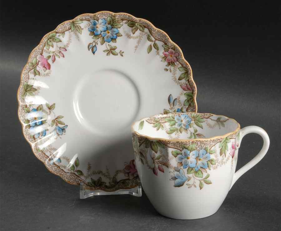 Eloise Flat Cup & Saucer Set by Spode-1