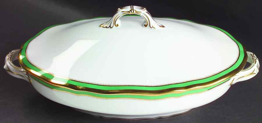 Embassy Green Oval Covered Vegetable by Spode-1