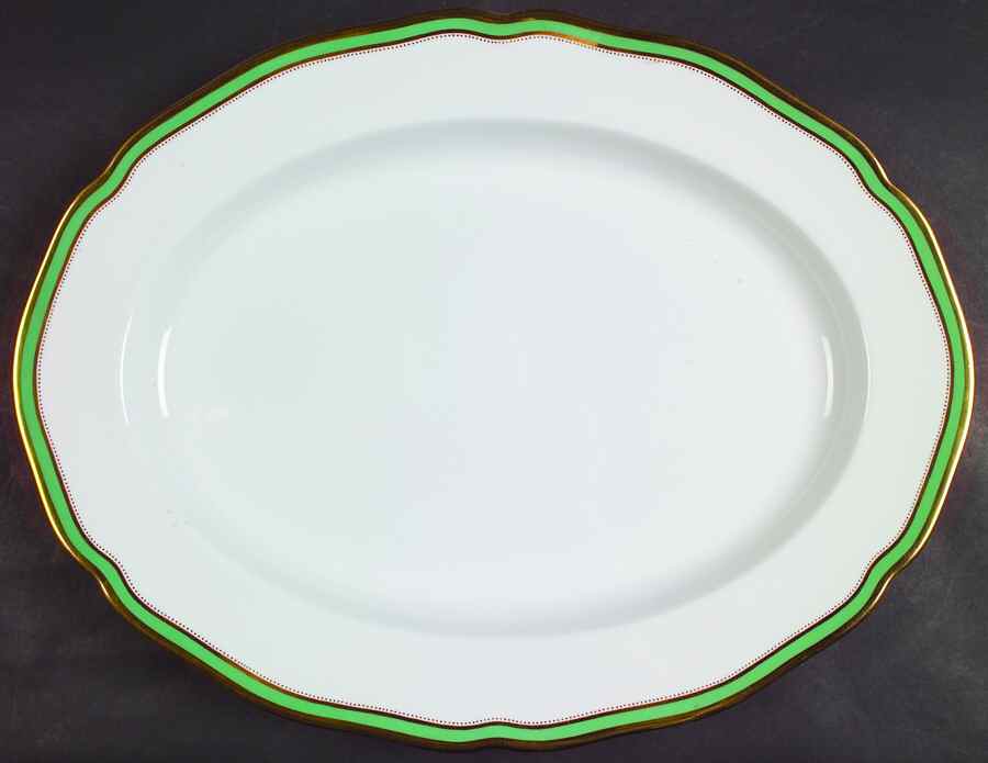 Embassy Green 16" Oval Serving Platter by Spode-1