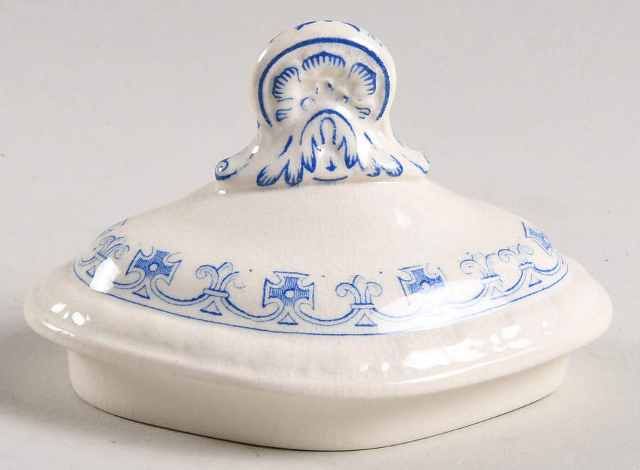 Ermine Blue Lid for Sugar Bowl by Spode-1