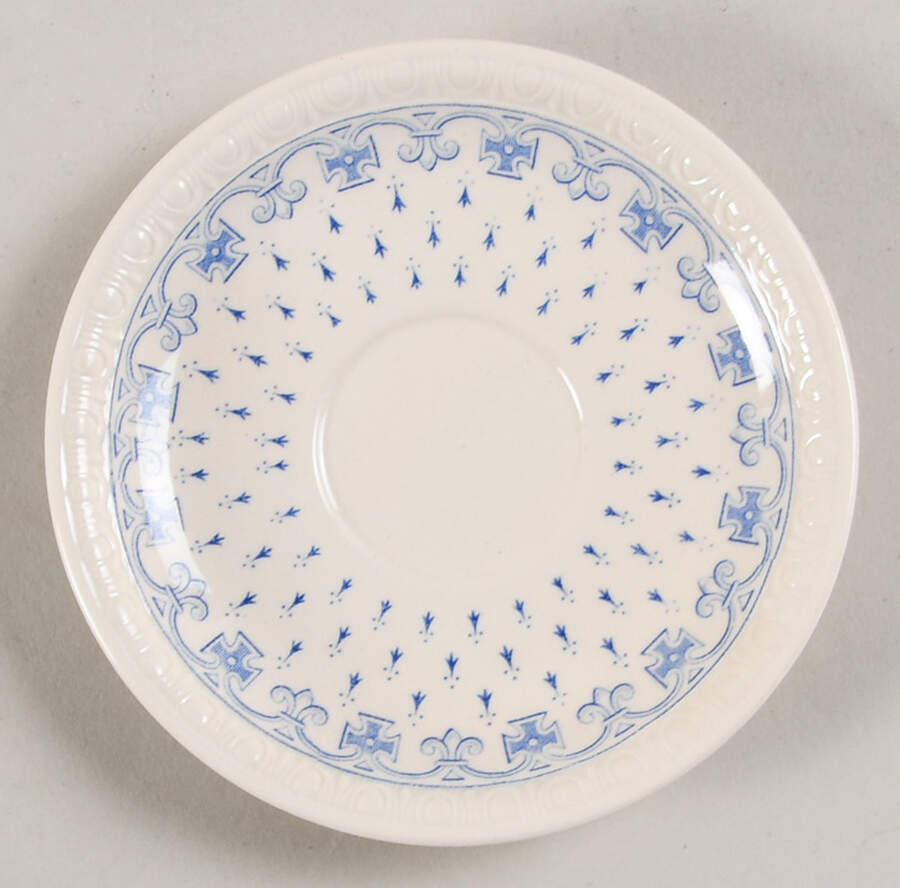 Ermine Blue Saucer for Demitasse Cup by Spode-1