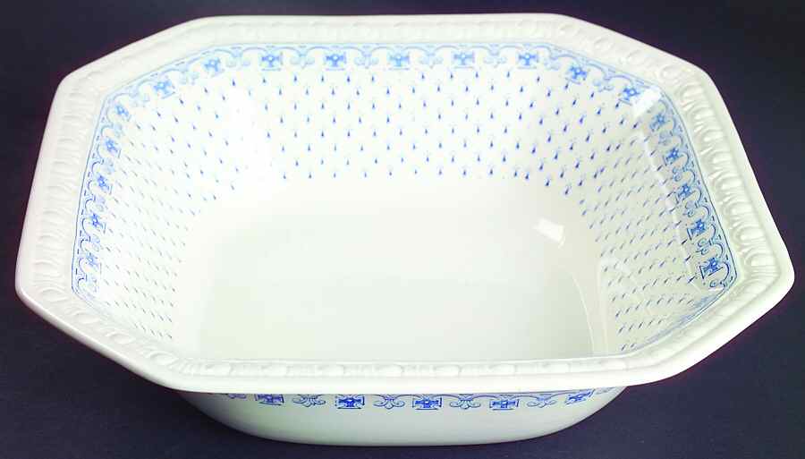 Ermine Blue 9" Square Vegetable Bowl by Spode-1