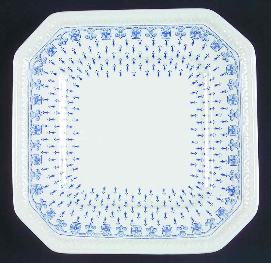 Ermine Blue Square Salad Plate by Spode-1