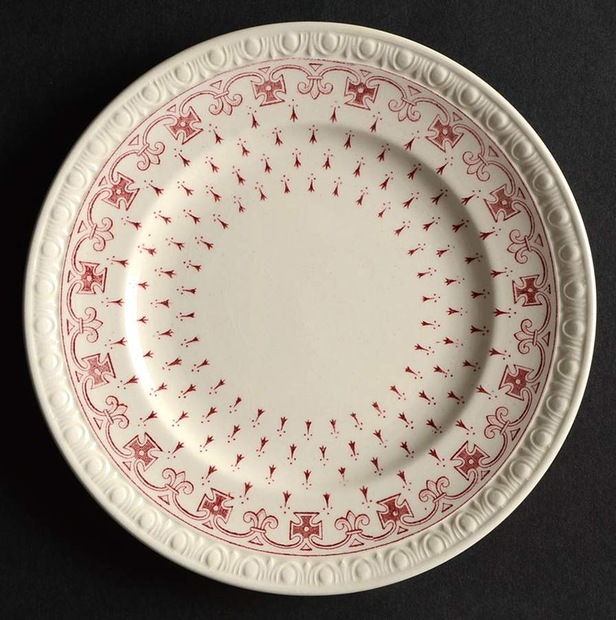 Ermine Red Bread & Butter Plate by Spode-1