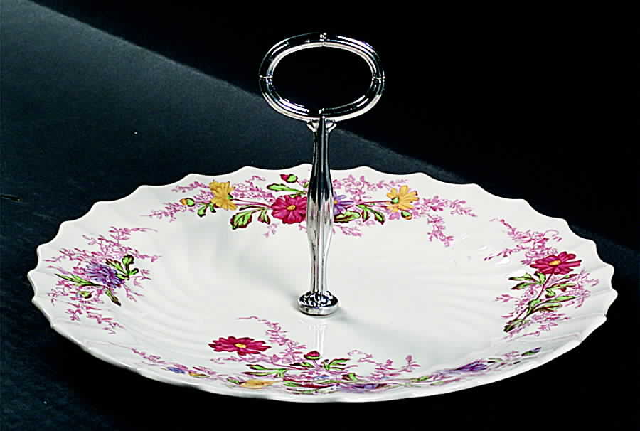 Fairy Dell Round Serving Plate with Center Handle (Dp) Hc by Spode-1