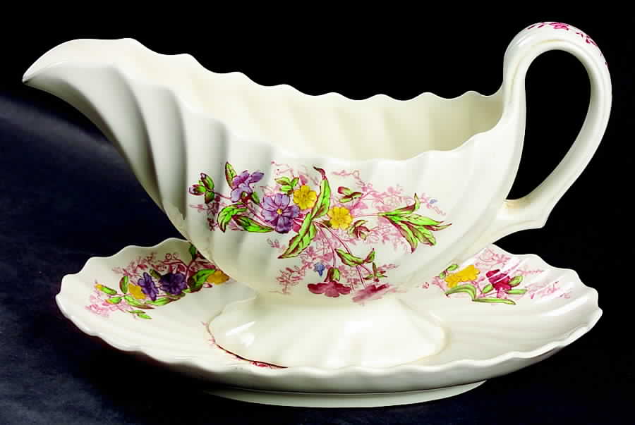 Fairy Dell Gravy Boat & Underplate by Spode-1