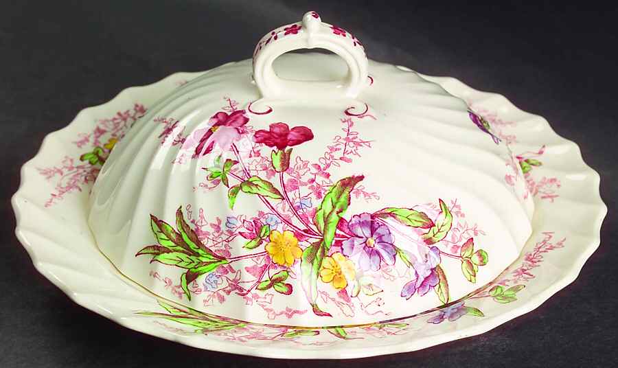 Fairy Dell Round Covered Butter by Spode-1