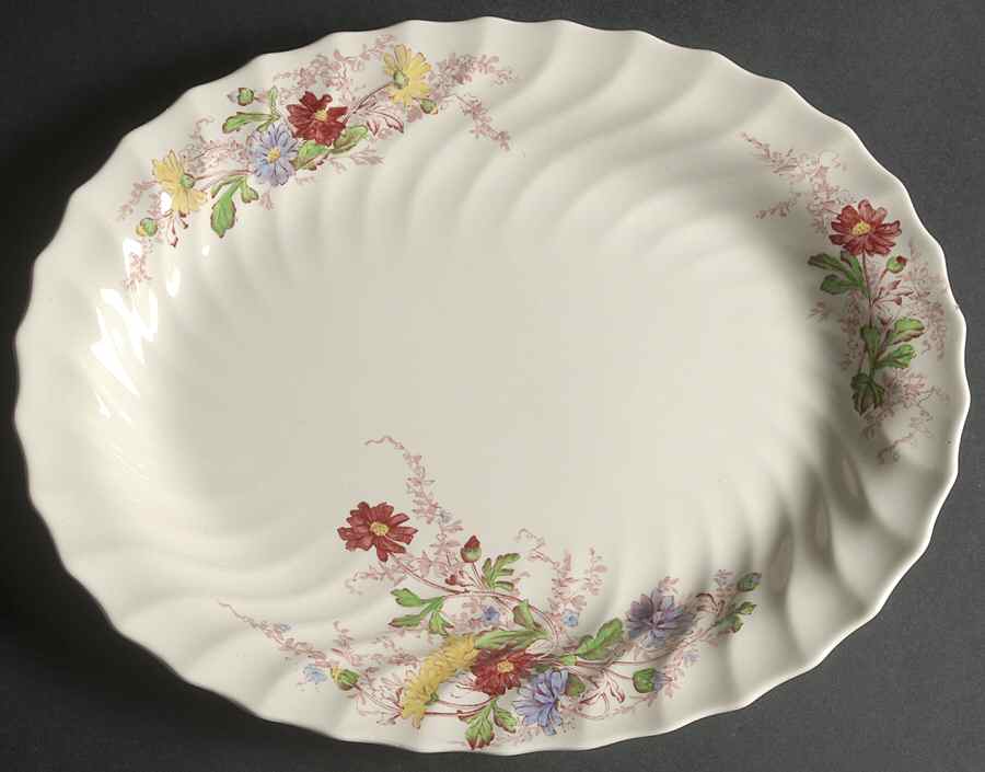 Fairy Dell 13" Oval Serving Platter by Spode-1