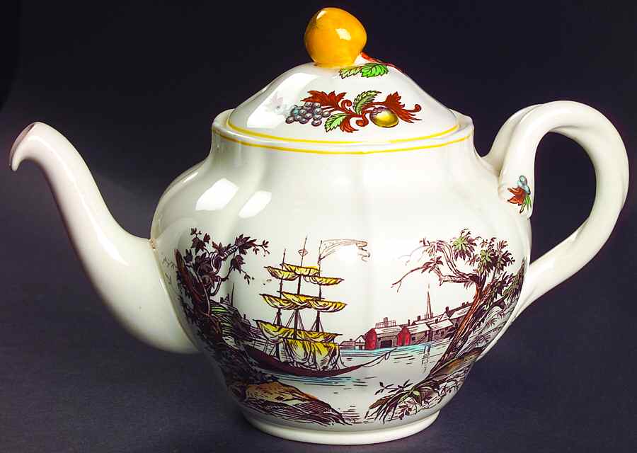 Fair Haven (Yellow Trim) Teapot & Lid by Spode-1